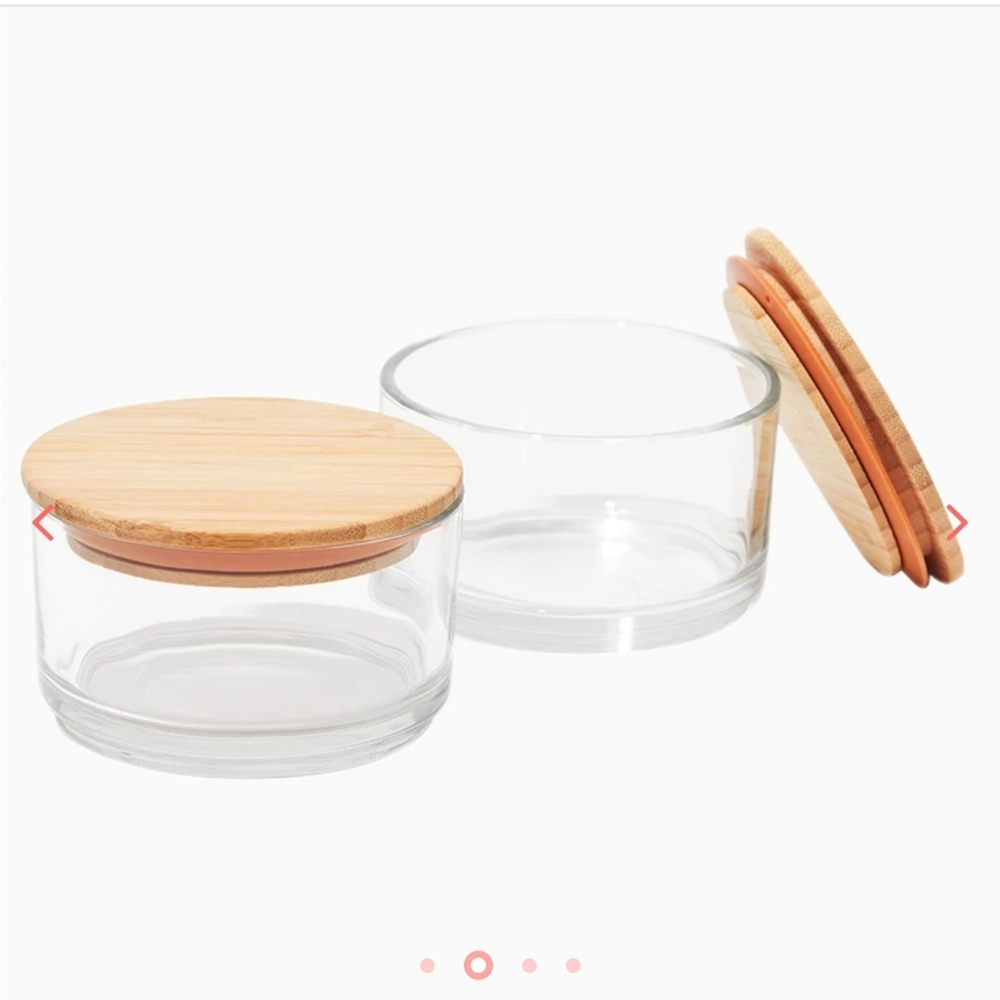 Material KitchenStacking Canisters - Set of (2) with Lids